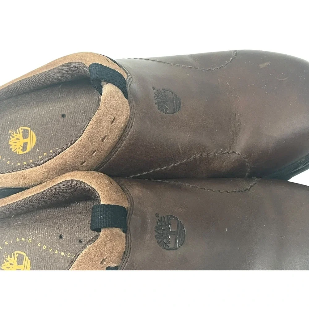 Timberland Women's Brown Leather Mule Clogs Slip-On Shoes Size 8M - Picture 14 of 16